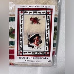 Christmas Doxie Linen Dish Towel